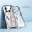 For Nothing Phone (3) 5G Magnetic Case Hard PC Metal Frame Frosted Phone Back Cover - Silver - 2