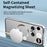 For Nothing Phone (3) 5G Magnetic Case Hard PC Metal Frame Frosted Phone Back Cover - Silver - 6