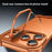 For iPhone 17 Pro Max Bumper Case Lens Kickstand Heat Dissipating Metal Corner Phone Cover - Orange - 3