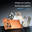 For iPhone 17 Pro Max Bumper Case Lens Kickstand Heat Dissipating Metal Corner Phone Cover - Orange - 6