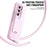 For Samsung Galaxy Z Fold7 5G Case Kickstand Leather + PC Phone Cover with Tempered Glass Film - Pink - 2
