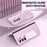 For Samsung Galaxy Z Fold7 5G Case Kickstand Leather + PC Phone Cover with Tempered Glass Film - Pink - 3