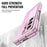 For Samsung Galaxy Z Fold7 5G Case Kickstand Leather + PC Phone Cover with Tempered Glass Film - Pink - 6