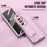 For Samsung Galaxy Z Fold7 5G Case Kickstand Leather + PC Phone Cover with Tempered Glass Film - Pink - 7