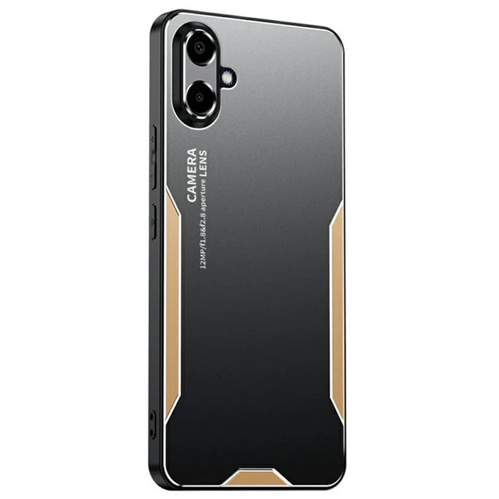 For Samsung Galaxy A07 4G Phone Case Aluminium Alloy TPU PC Back Cover - Gold - 1