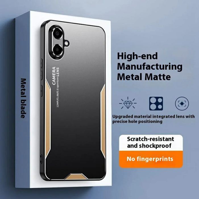 For Samsung Galaxy A07 4G Phone Case Aluminium Alloy TPU PC Back Cover - Gold - 2