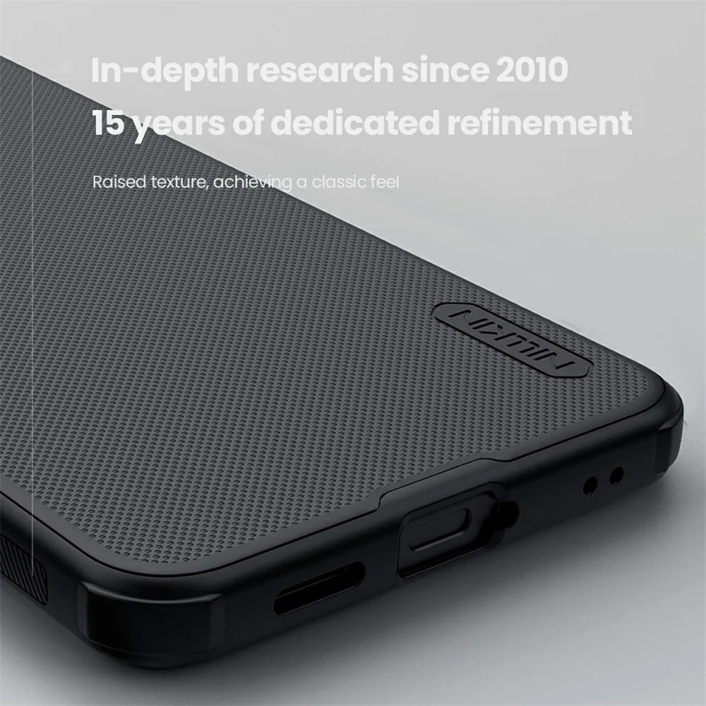 NILLKIN Frosted Shield Pro for Samsung Galaxy S25 FE Magnetic Case PC + TPU Phone Cover - Black - 6