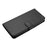 For iPhone 14 / 13 Wallet Case with Strap / Multiple Card Slots Solid Color Leather Stand Phone Cover - Black - 5