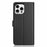 For iPhone 16 Pro Wallet Case with Strap / Multiple Card Slots Solid Color Leather Stand Phone Cover - Black - 7
