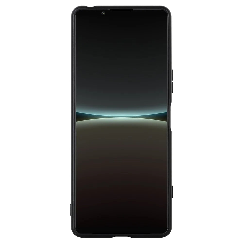 VILI TH Series Cellphone Case for Sony Xperia 1 IV 5G Anti-collision PU Leather Coated PC+TPU Protective Phone Cover - Black - 5