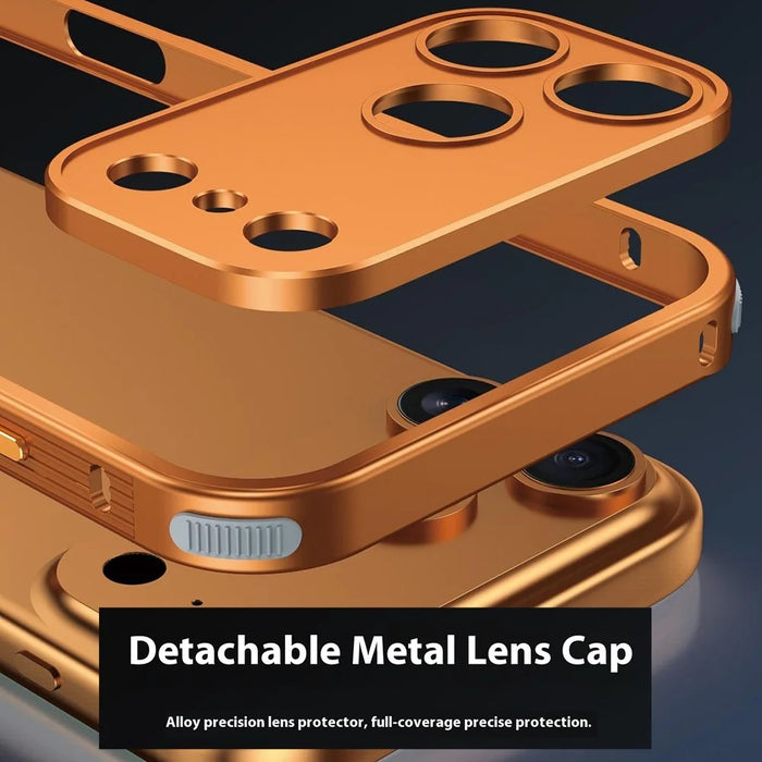 For iPhone 17 Pro Bumper Case Heat Dissipation Aluminium Alloy Phone Shell with Buckle / Camera Lid - Orange - 6