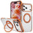 For iPhone 18 Pro Max / 17 Pro Max Case Compatible with MagSafe Airbag Anti Drop TPU + PC Clear Phone Cover - Orange - 1