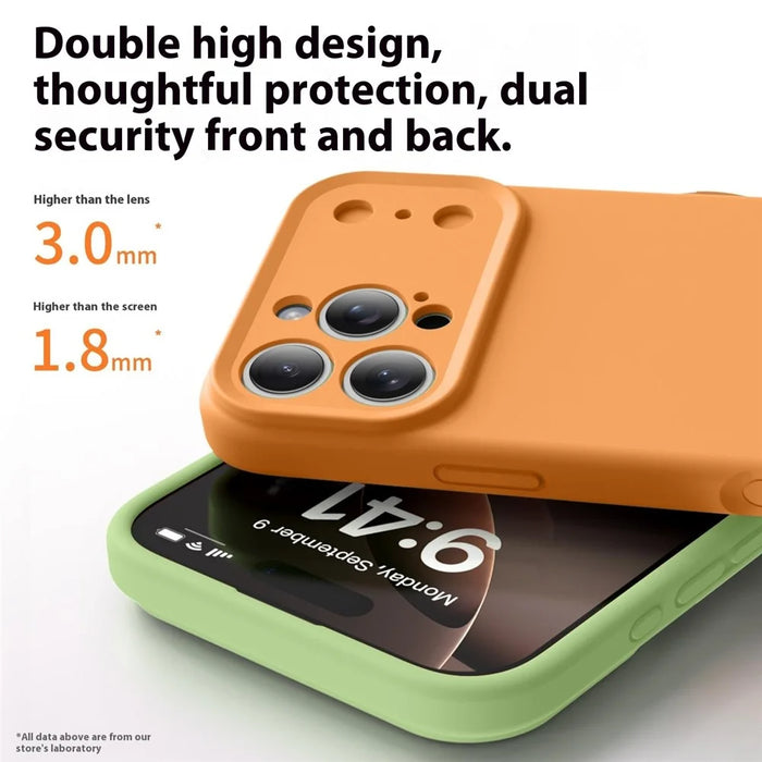 For iPhone 16 Pro Max Liquid Silicone Case Upgraded to 17 Design Style Shockproof Phone Cover - Light Cyan - 4