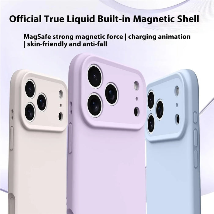 For iPhone 17 Pro Max Case Compatible with MagSafe Precise Cutouts Liquid Silicone Protective Back Cover - Light Purple - 6