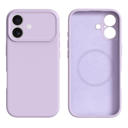 For iPhone 17 Case Compatible with MagSafe Precise Cutouts Liquid Silicone Protective Back Cover - Light Purple - 1