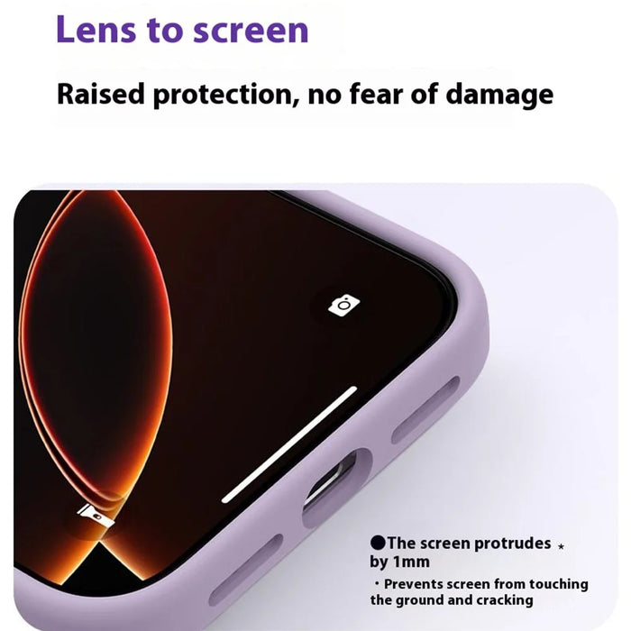 For iPhone Air Case Compatible with MagSafe Precise Cutouts Liquid Silicone Protective Back Cover - Light Purple - 4