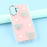 For iPhone 16 Case Rhinestone Edge Pearl Love Decor TPU + PC IMD Phone Cover - Glitter Light Pink - 6