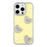 For iPhone 16 Pro Max Case Rhinestone Edge Pearl Love Decor TPU + PC IMD Phone Cover - Glitter Light Yellow - 3