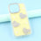 For iPhone 16 Pro Max Case Rhinestone Edge Pearl Love Decor TPU + PC IMD Phone Cover - Glitter Light Yellow - 6