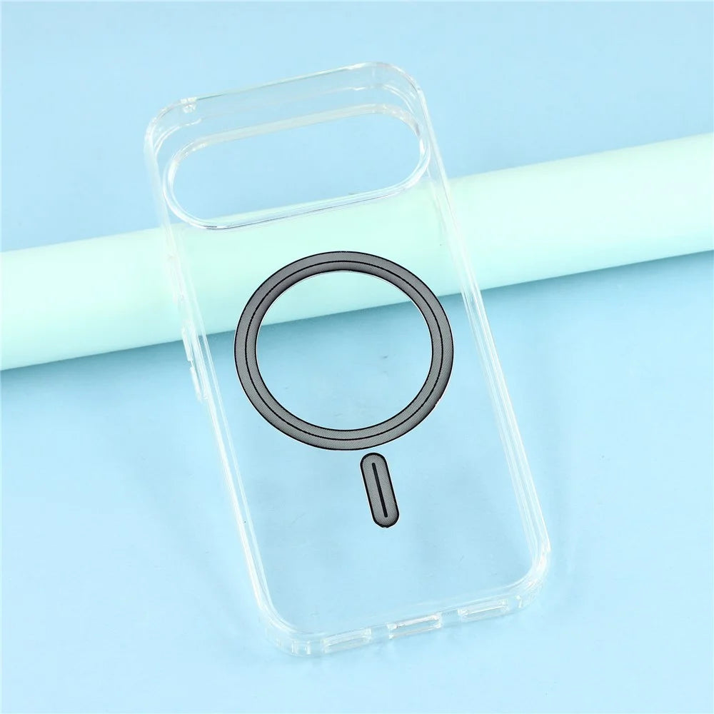For Google Pixel 10 / 10 Pro Phone Magnetic Case TPU + PC Clear Back Cover - 3