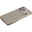 For iPhone 17 Pro Max Metal Clear Case Safety Lock Matte Anti-Fingerprint Back Cover - Gold - 1