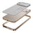 For iPhone 17 Pro Max Metal Clear Case Safety Lock Matte Anti-Fingerprint Back Cover - Gold - 4