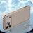 For iPhone 17 Pro Max Metal Clear Case Safety Lock Matte Anti-Fingerprint Back Cover - Gold - 6