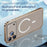For iPhone 17 Pro Max Metal Clear Case Compatible with MagSafe Safety Lock Back Cover - Gold - 5