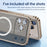 For iPhone 17 Pro Max Metal Clear Case Compatible with MagSafe Safety Lock Back Cover - Gold - 6