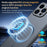 For iPhone 16 Pro Max Case Compatible with MagSafe Leather Coated TPU + PC Phone Cover - Black - 5