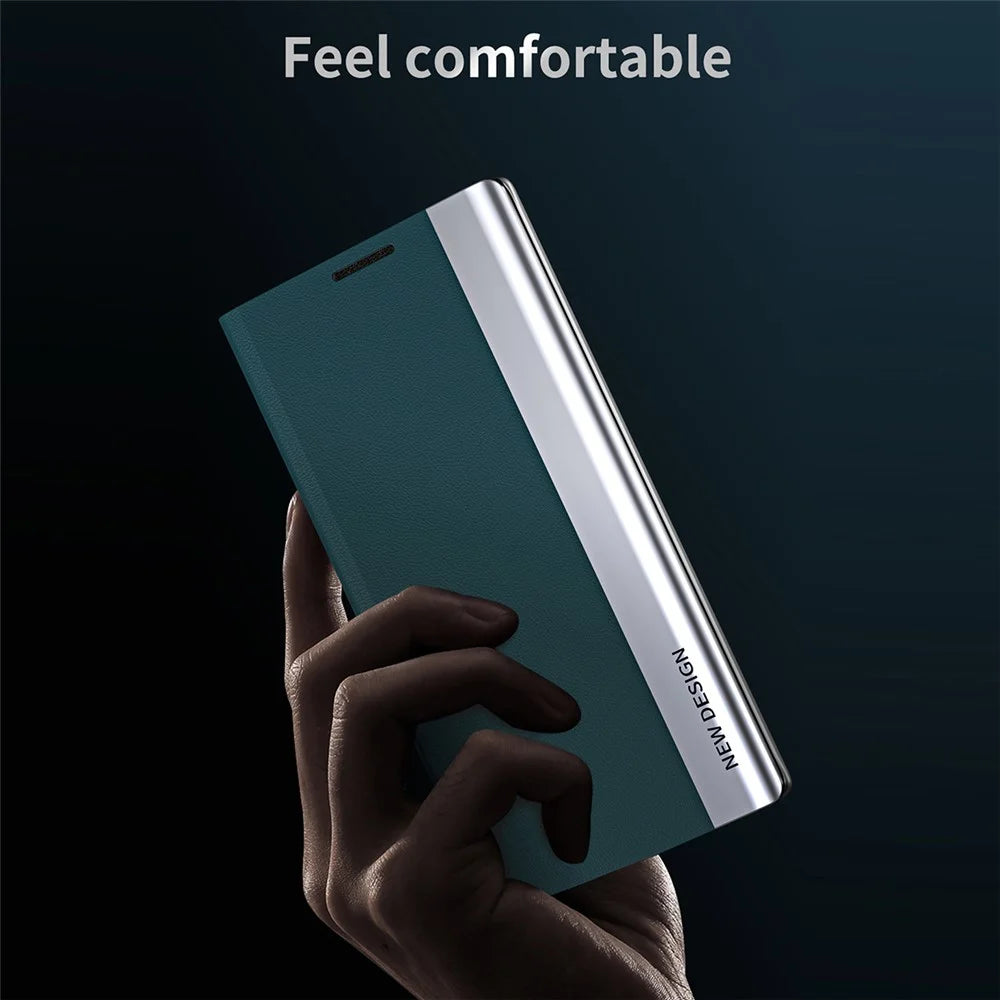 For iPhone Air Case Anti-Drop Leather Phone Cover with Stand - Green - 4