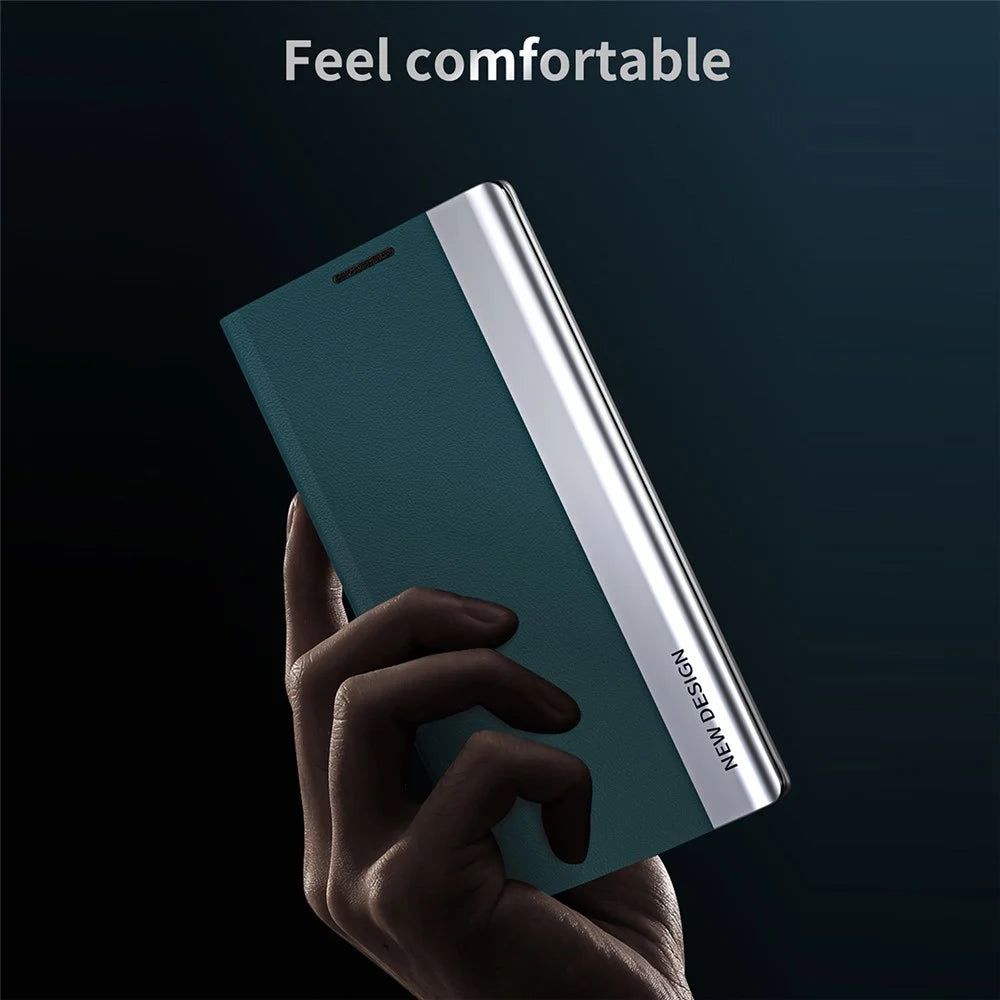 For Samsung Galaxy A07 4G Case Anti-Drop Leather Phone Cover with Stand - Green - 4