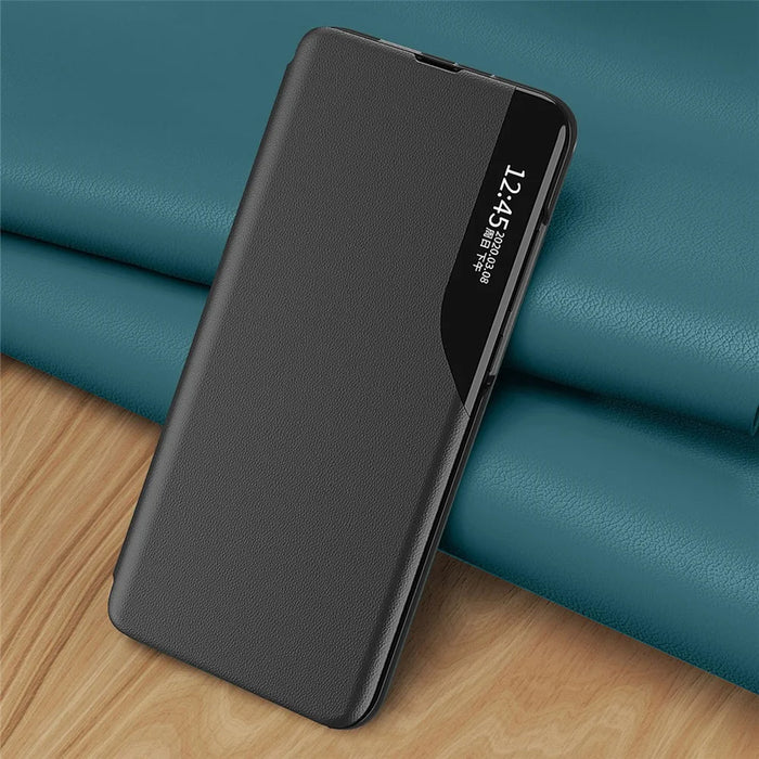 For Samsung Galaxy A07 4G Phone Case Folio Flip PU Leather Stand Cover - Black - 5