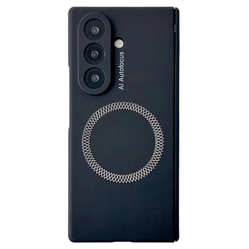For Samsung Galaxy Z Fold7 5G Magnetic Case Hinge Protection Hard PC Phone Cover - Black - 1
