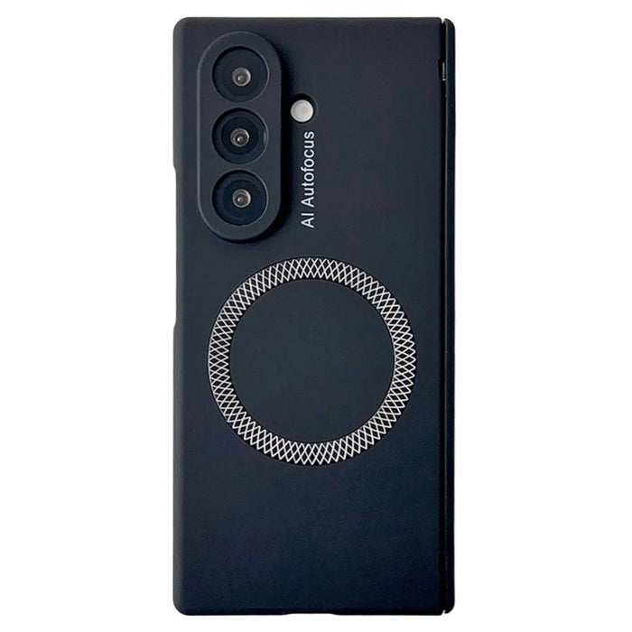 For Samsung Galaxy Z Fold7 5G Magnetic Case Hinge Protection Hard PC Phone Cover - Black - 1