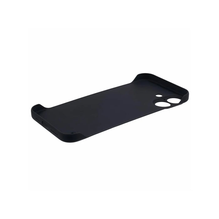 For iPhone 16 Frameless Case Hard PC Slim Minimalist Phone Cover Skin-Touch - Black - 4