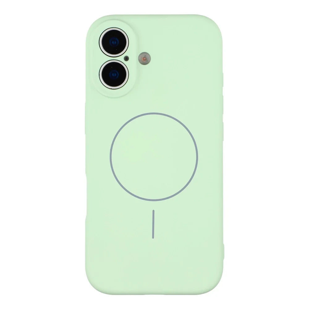 YCADEN For iPhone 17 Case Compatible with MagSafe Precise Cutouts TPU Phone Back Cover - Grass Green - 3