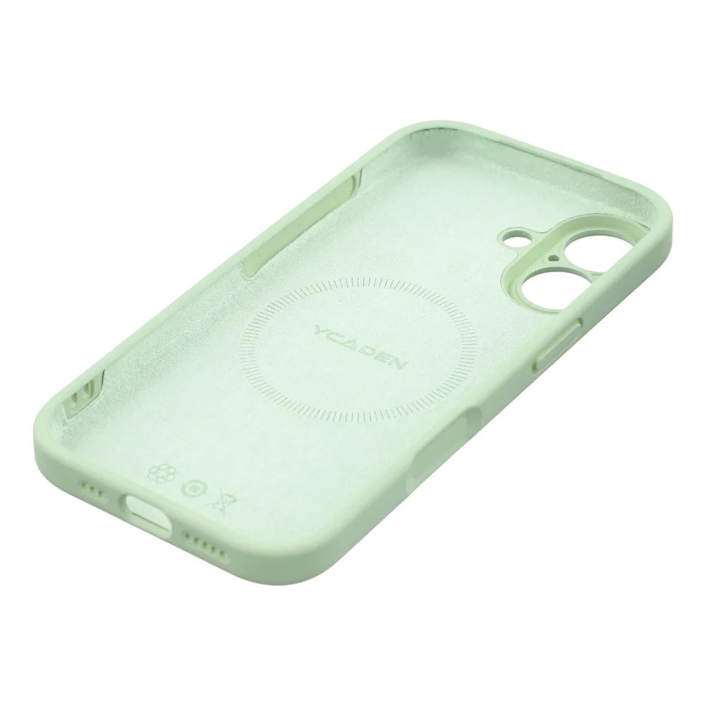YCADEN For iPhone 17 Case Compatible with MagSafe Precise Cutouts TPU Phone Back Cover - Grass Green - 6