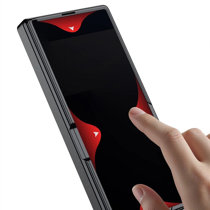 GKK For Samsung Galaxy Z Fold7 5G Case Hard PC + Privacy Tempered Glass Film Phone Cover with Kickstand - Black - 4