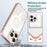 For iPhone 16 Pro Case Compati with MagSafe PC + TPU Clear Phone Cover with Tempered Glass Screen Protector - Pink - 3
