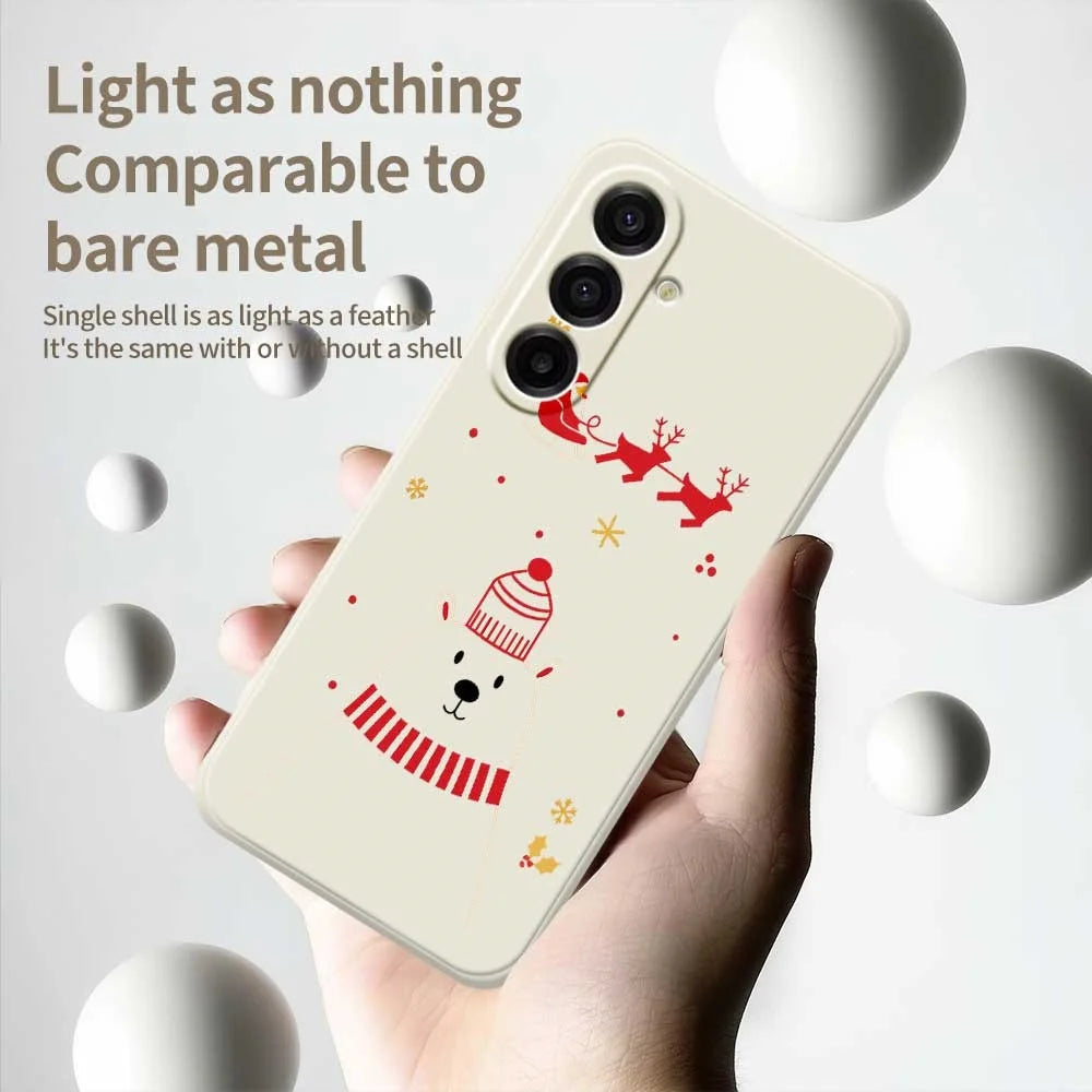 For Samsung Galaxy A18 5G / A18 4G / A17 5G / A17 4G Case Bear Pattern Printing Straight Edge TPU Phone Back Cover - Beige - 4