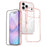 For iPhone 17 Pro Max Case Compatible with MagSafe PC + TPU Clear Phone Cover with Tempered Glass Screen Protector - Pink - 1