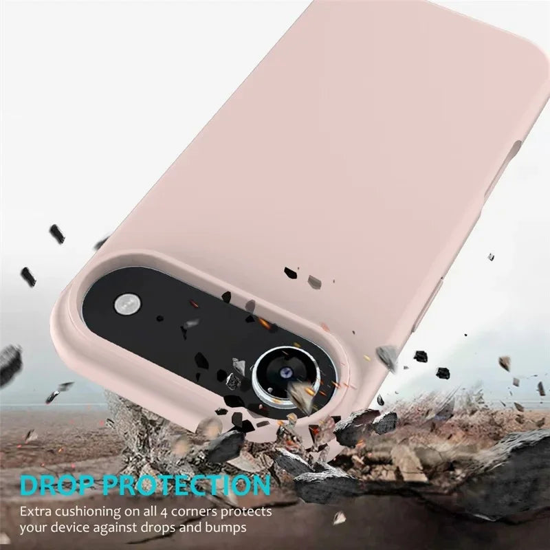WANLONFENG For iPhone Air Phone Case  GJ Series Liquid Silicone TPU Cover Large Cutouts with 2Pcs Screen Film - Pink - 3