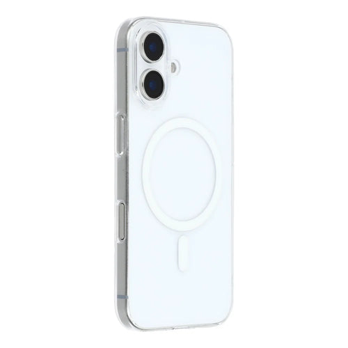 For iPhone 16 Plus Crystal Clear Case Compatible with MagSafe Hard PC Phone Cover - Transparent White - 1