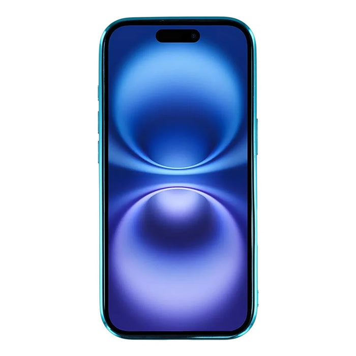 For iPhone 17 Case TPU + PC Sparkling Glitter Phone Back Cover - Blue - 2