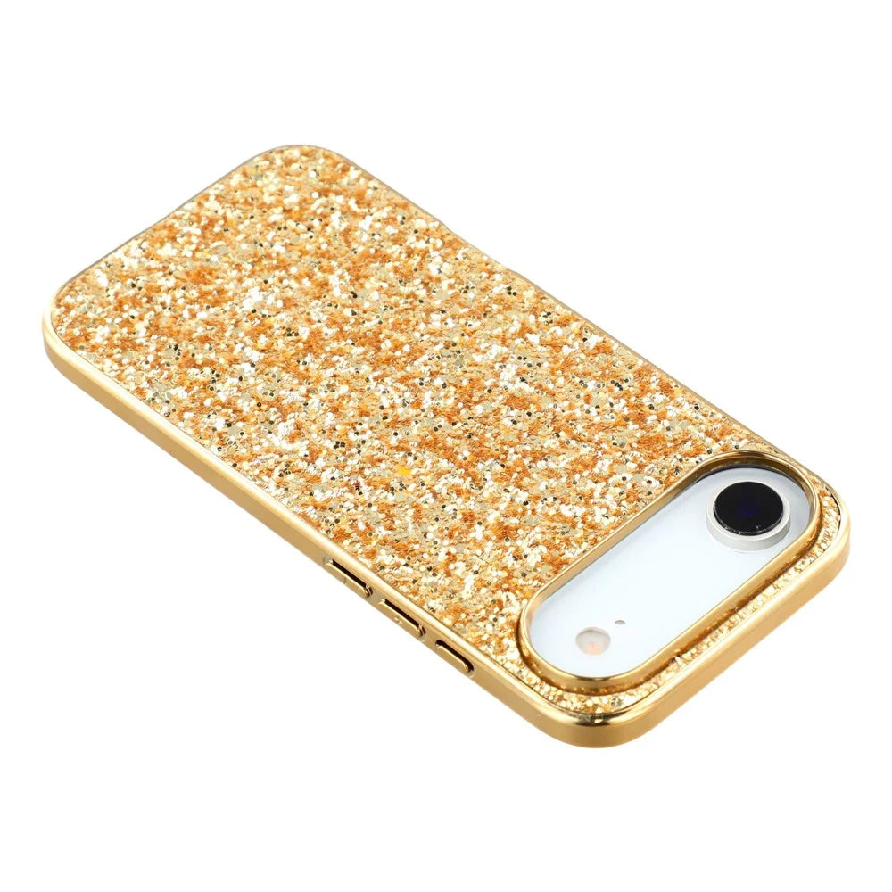 For iPhone Air Case TPU + PC Sparkling Glitter Phone Back Cover - Gold - 5