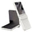 For Samsung Galaxy Z Flip7 5G Case Hard PC Phone Cover with Tempered Glass Rear Screen Protector - White - 1