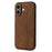 AZNS For iPhone 17 Case Protective PU Leather Covered TPU Phone Shell - Brown - 2