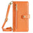 For Samsung Galaxy A18 5G / A18 4G / A17 5G / A17 4G Leather Case Zipper Pocket Wallet Phone Cover with 2 Straps - Orange - 7