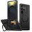For Samsung Galaxy S24 Ultra Magnetic Case TPU + PC Kickstand Phone Cover - Black - 1